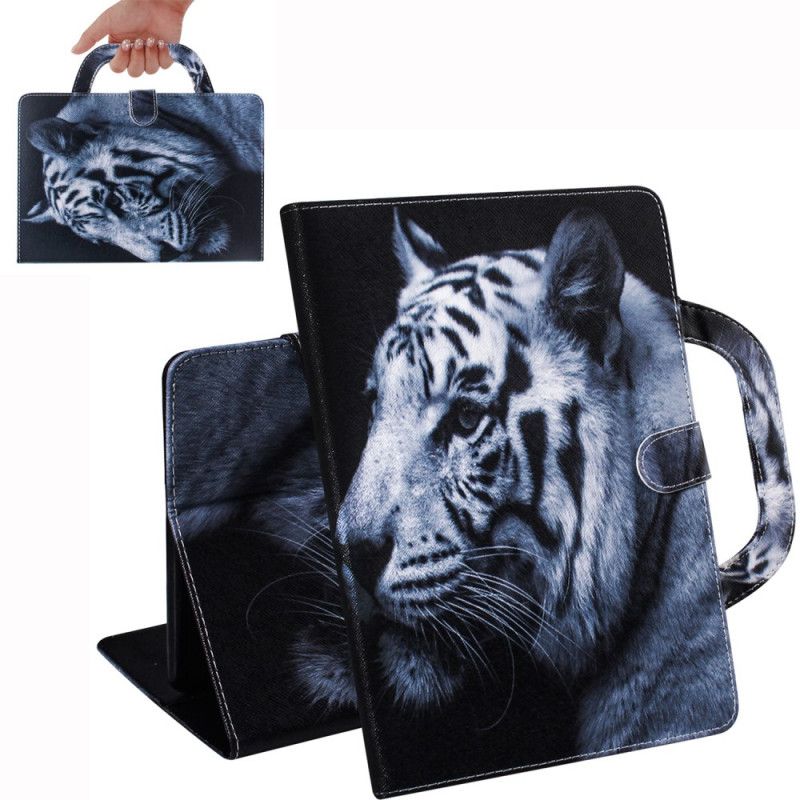 Fodral iPad 10.2" (2019) (2020) Svart Tiger Med Handtag