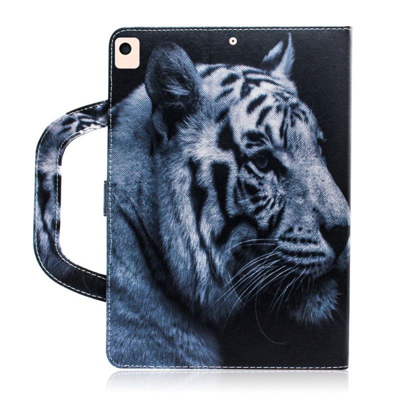 Fodral iPad 10.2" (2019) (2020) Svart Tiger Med Handtag