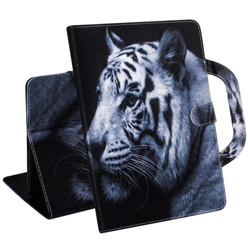 Fodral iPad 10.2" (2019) (2020) Svart Tiger Med Handtag