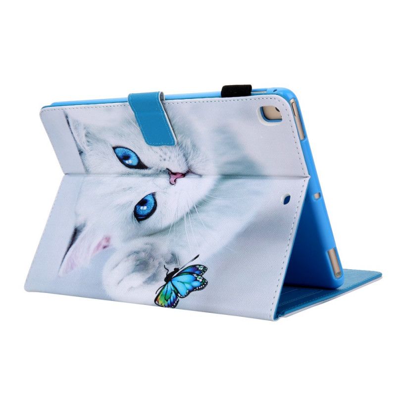 Skyddsfodral iPad 10.2" (2019) (2020) Vit Fjärilserie