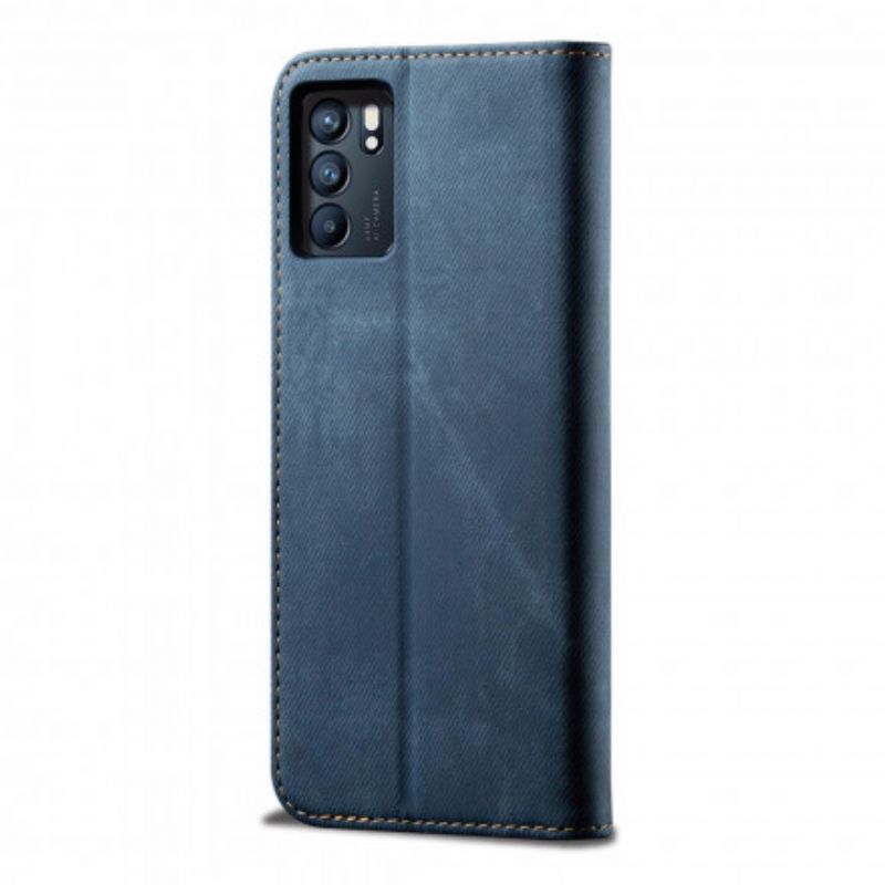 Folio-fodral Oppo Reno 6 5g Denimtyg