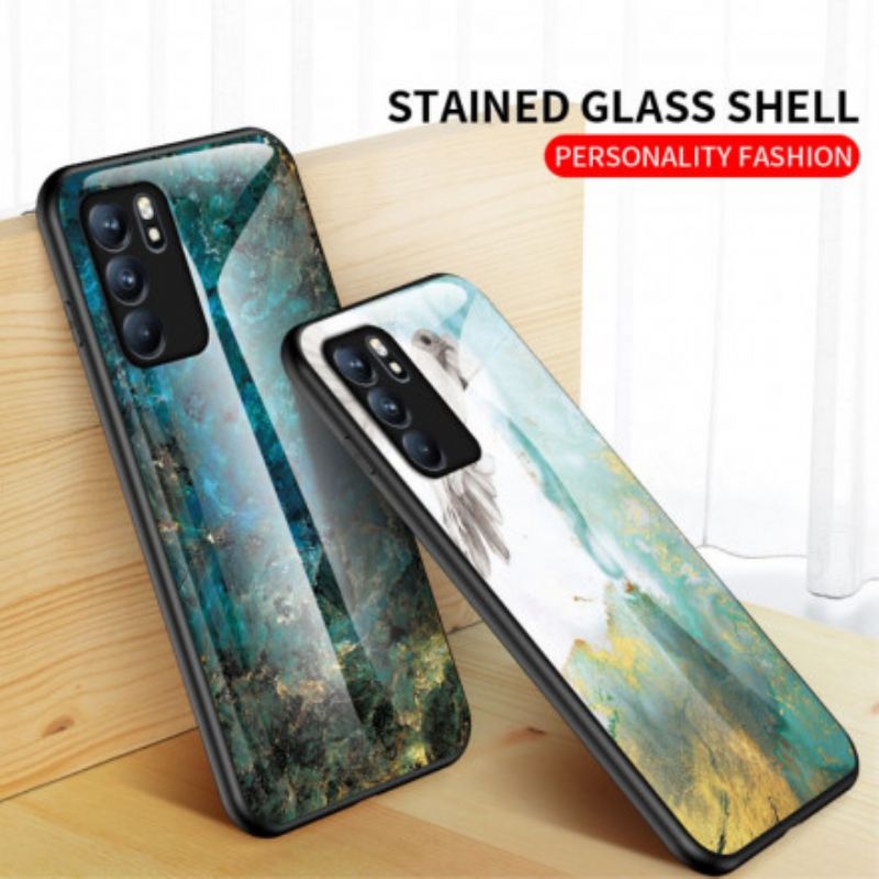 Skal Oppo Reno 6 5g Telefonfodral Premium Colors Härdat Glas