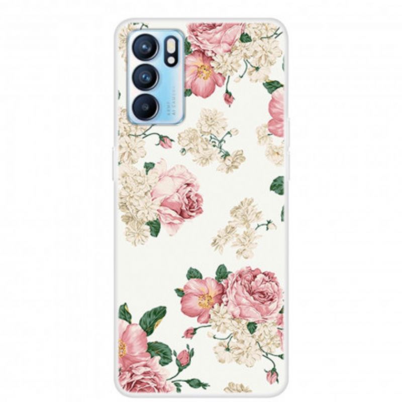 Skal Oppo Reno 6 5g Transparent Liberty Flowers