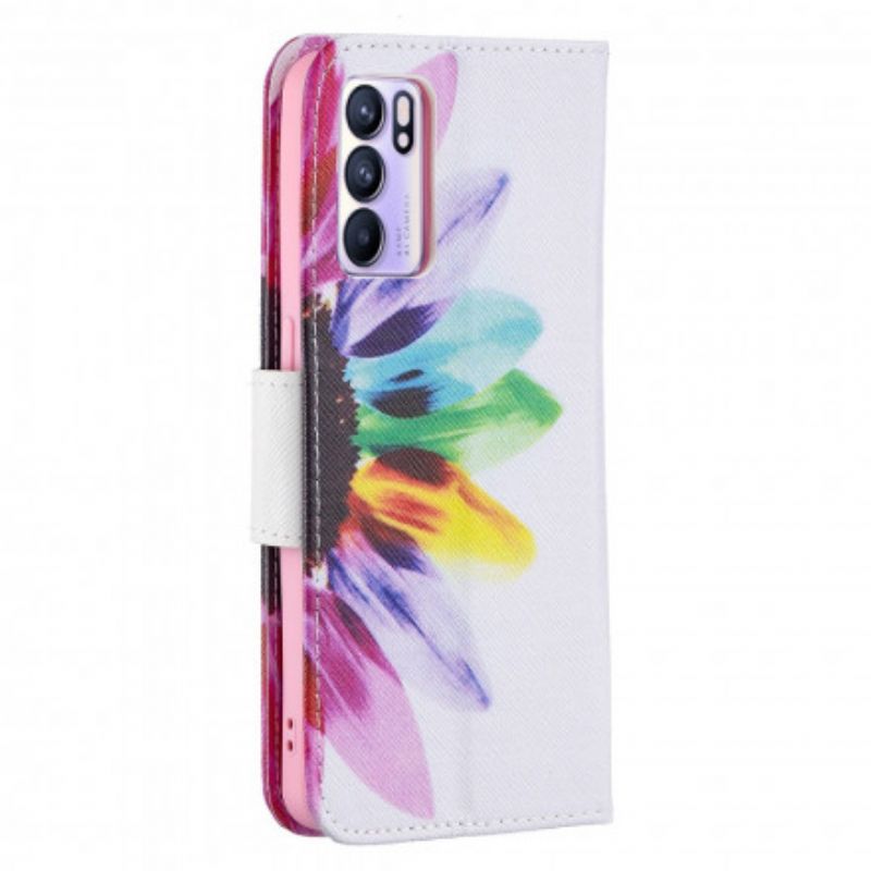 Skyddsfodral Oppo Reno 6 5g Blommavattenfärg