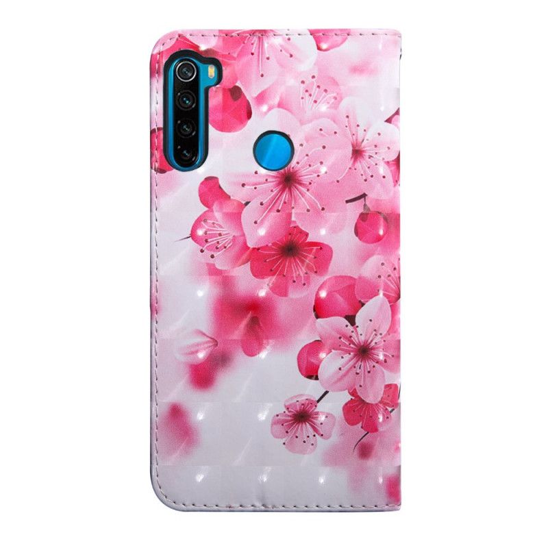 Fodral för Xiaomi Redmi Note 8T Bländande Rosa Blommor