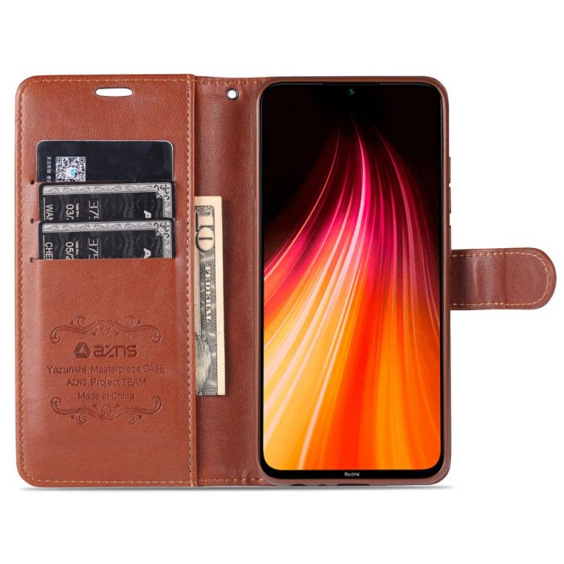 Fodral Xiaomi Redmi Note 8T Svart Konstläder Azns