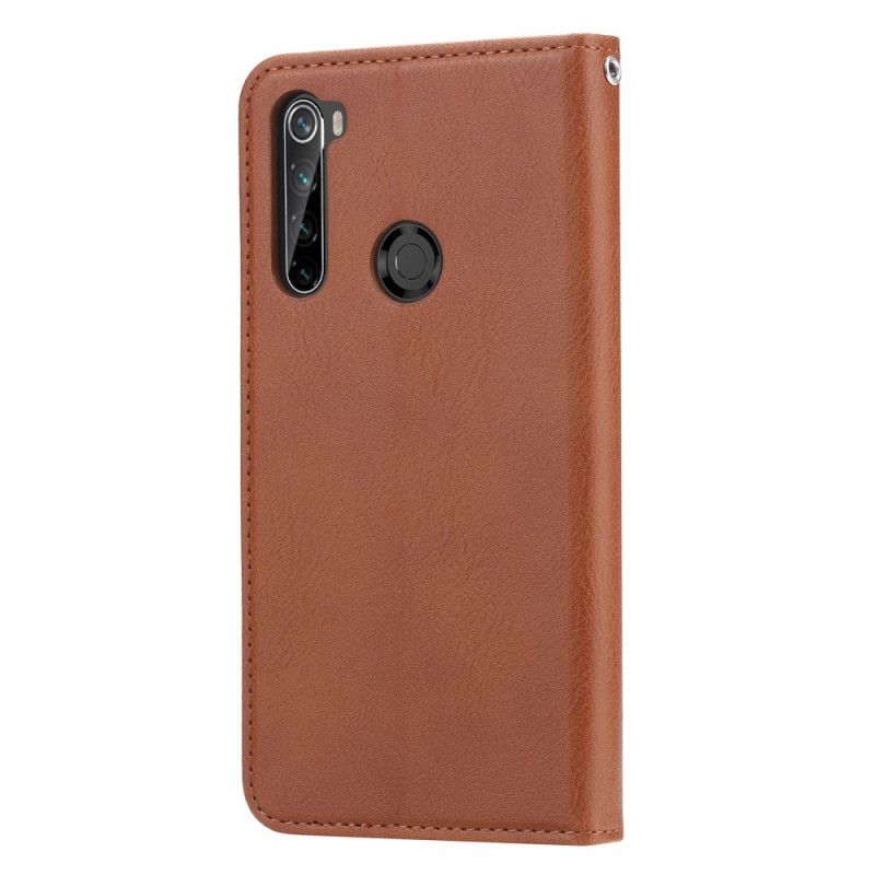 Folio-fodral Xiaomi Redmi Note 8T Svart Korthållare I Konstläder