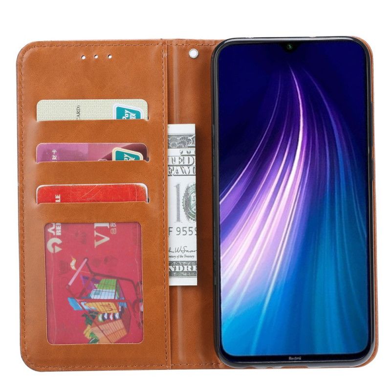 Folio-fodral Xiaomi Redmi Note 8T Svart Korthållare I Konstläder