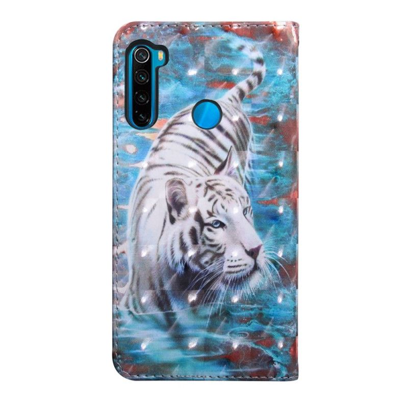 Läderfodral Xiaomi Redmi Note 8T Mobilskal Lucien Tigern