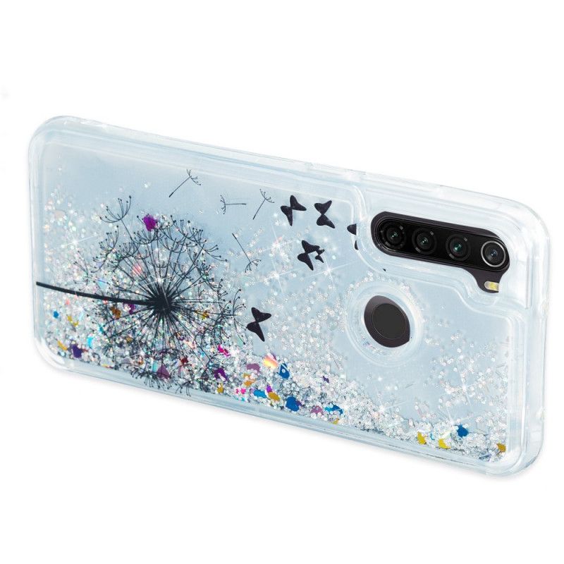 Skal för Xiaomi Redmi Note 8T Glitter Maskrosor