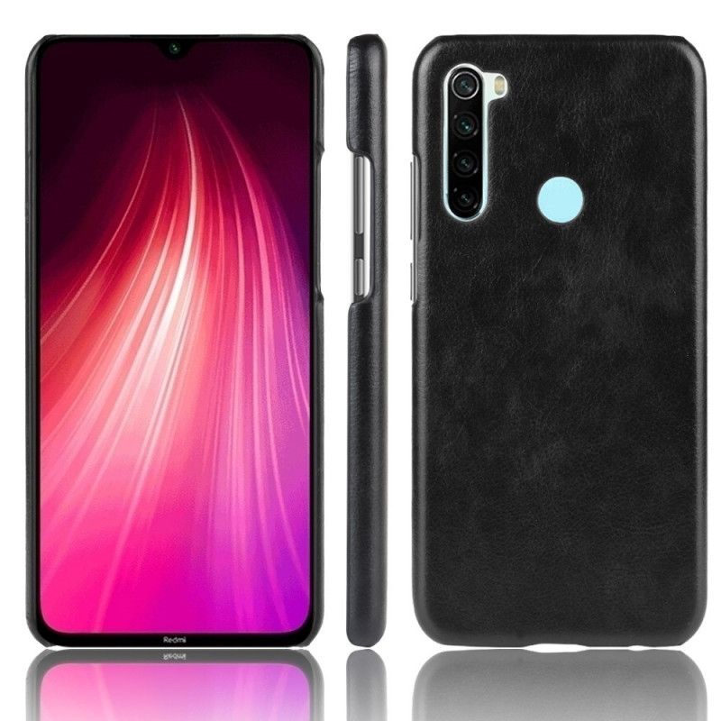 Skal för Xiaomi Redmi Note 8T Svart Lychee-Lädereffekt