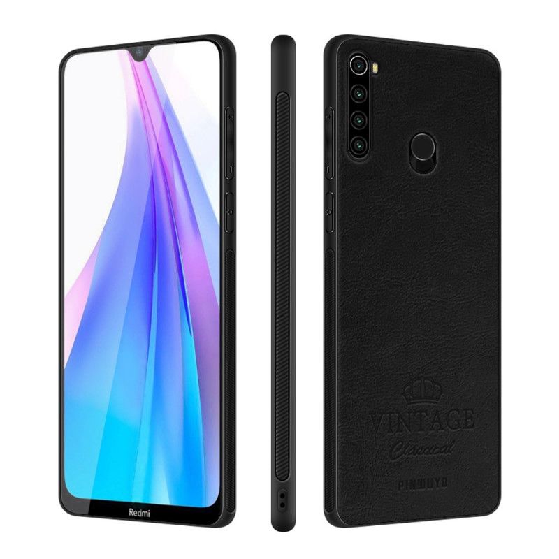 Skal för Xiaomi Redmi Note 8T Svart Vintage Pinwuyo Lädereffekt