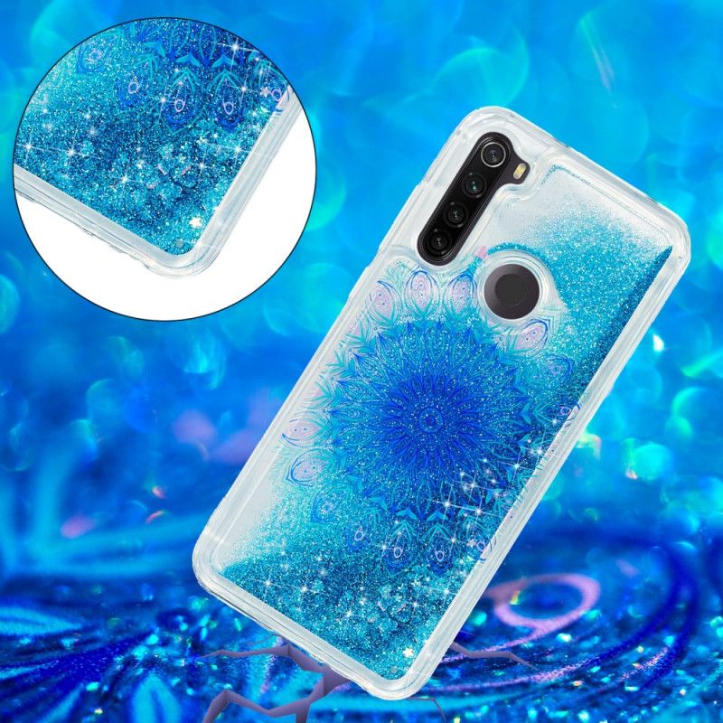 Skal Xiaomi Redmi Note 8T Mörkblå Glittermandala