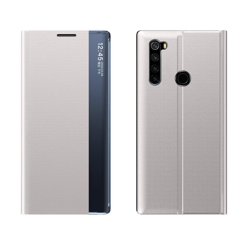 Visa Omslag Xiaomi Redmi Note 8T Svart Stil Texturerat Läder