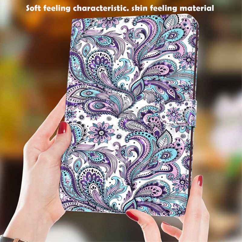 Konstläderfodral Samsung Galaxy Tab S7 Mobilskal Paisley Mönster