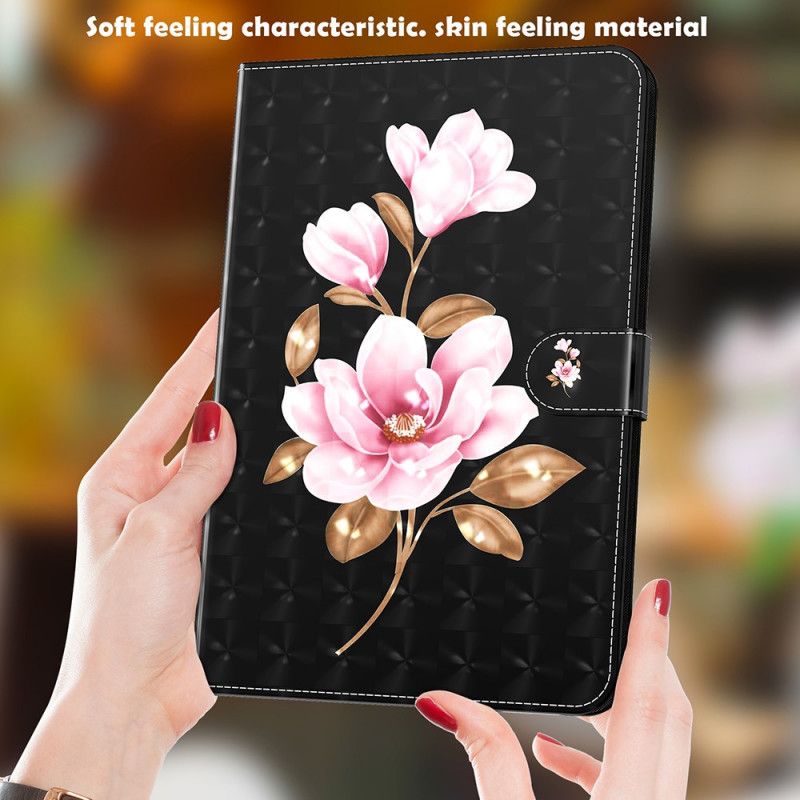 Konstläderöverdrag Samsung Galaxy Tab S7 Svart Trädblommor