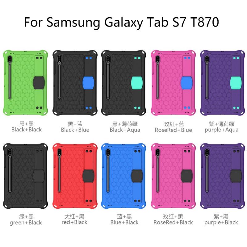 Skal Samsung Galaxy Tab S7 Svart Eva Med Stödrem Och Axelrem