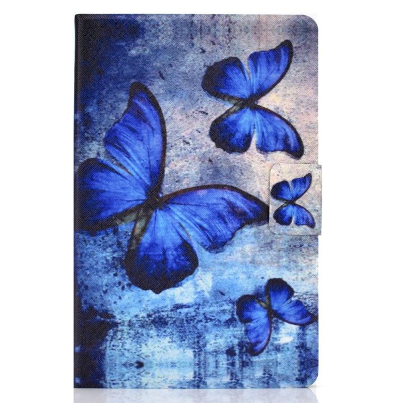 Skyddsfodral Samsung Galaxy Tab S7 Mörkblå Fjärilar