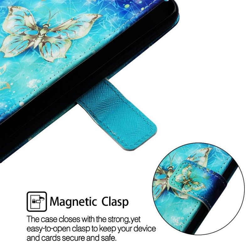 Fodral för Samsung Galaxy A50 Gyllene Fjärilar
