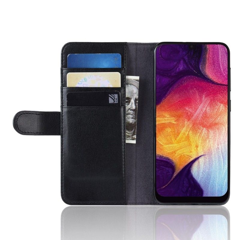 Fodral för Samsung Galaxy A50 Svart Delat Läder