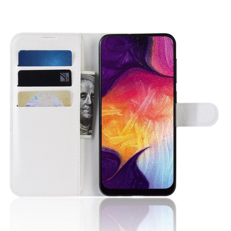 Fodral för Samsung Galaxy A50 Svart Retro Konstläder