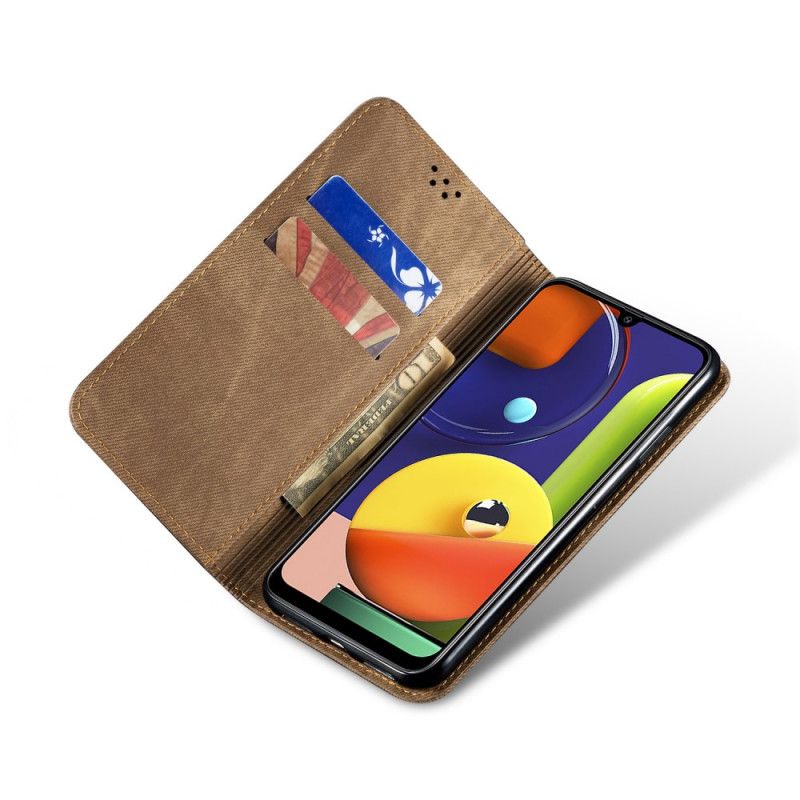 Folio-fodral Samsung Galaxy A50 Svart Jeanstyg