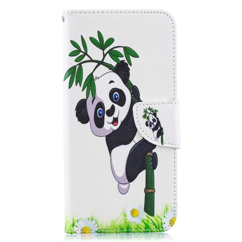 Läderfodral Samsung Galaxy A50 Mobilskal Panda På Bambu