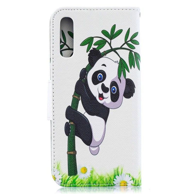 Läderfodral Samsung Galaxy A50 Mobilskal Panda På Bambu