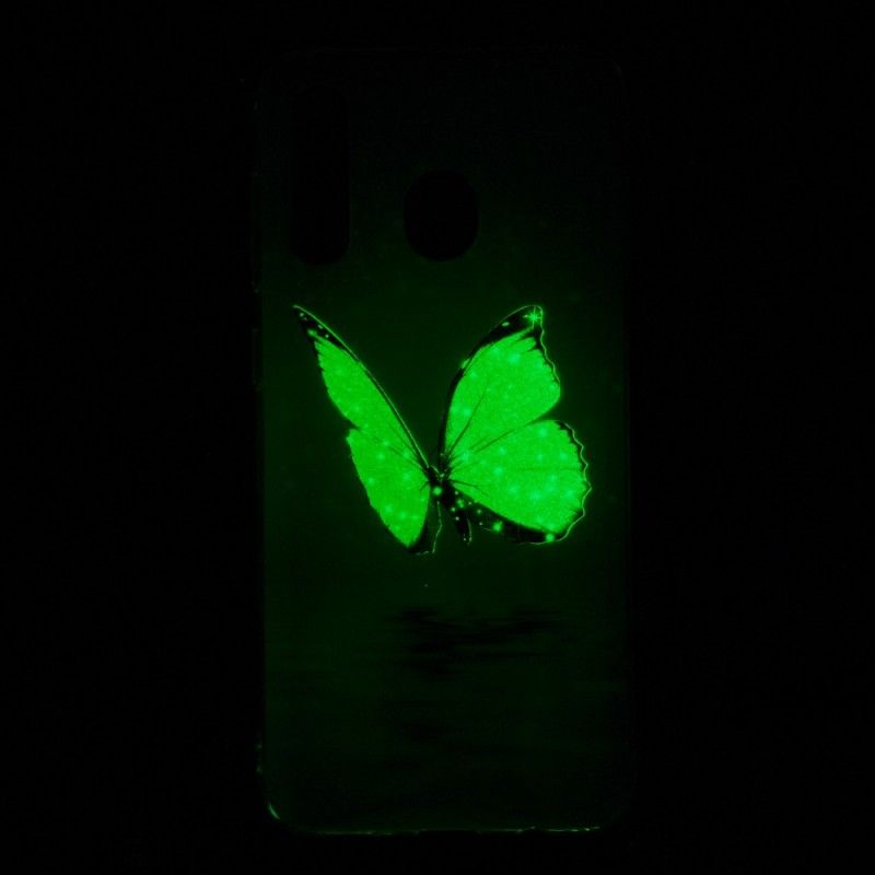 Skal Samsung Galaxy A50 Fluorescerande Blå Fjäril