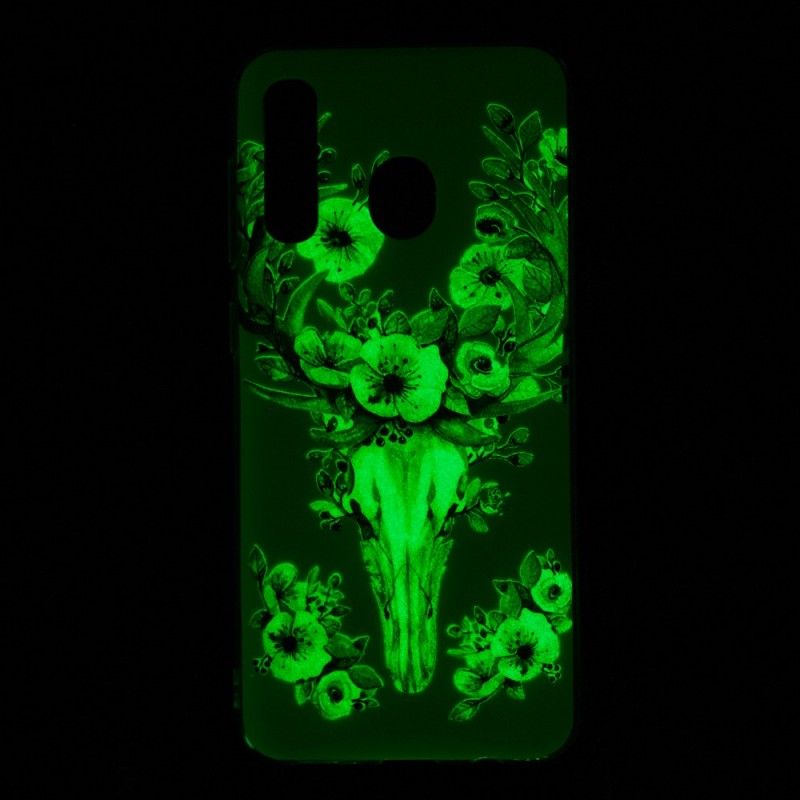 Skal Samsung Galaxy A50 Mobilskal Fluorescerande Blommande Älg