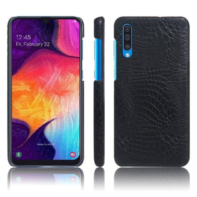 Skal Samsung Galaxy A50 Orange Krokodilhudeffekt