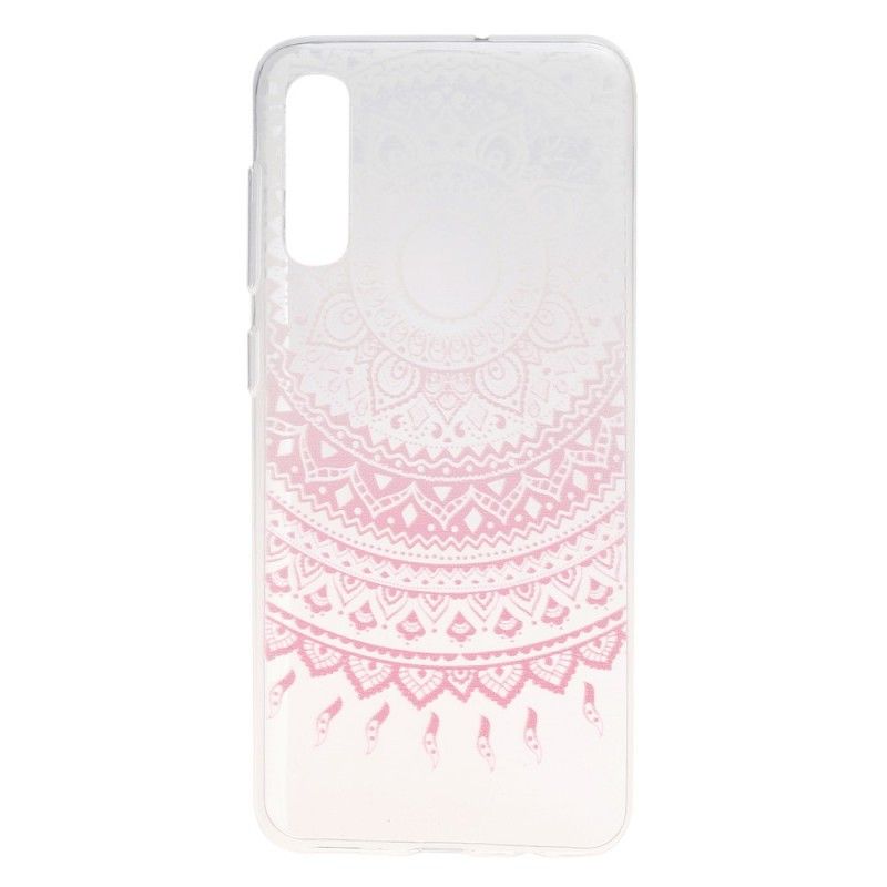 Skal Samsung Galaxy A50 Rosa Transparent Färgglad Mandala