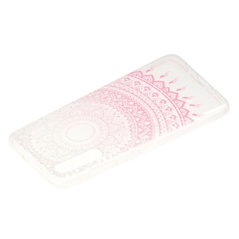 Skal Samsung Galaxy A50 Rosa Transparent Färgglad Mandala