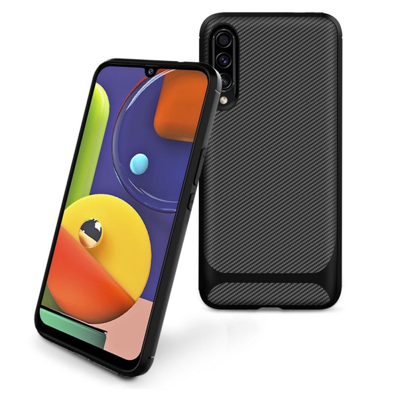 Skal Samsung Galaxy A50 Svart Mobilskal Modern Flexibel Kolfiber