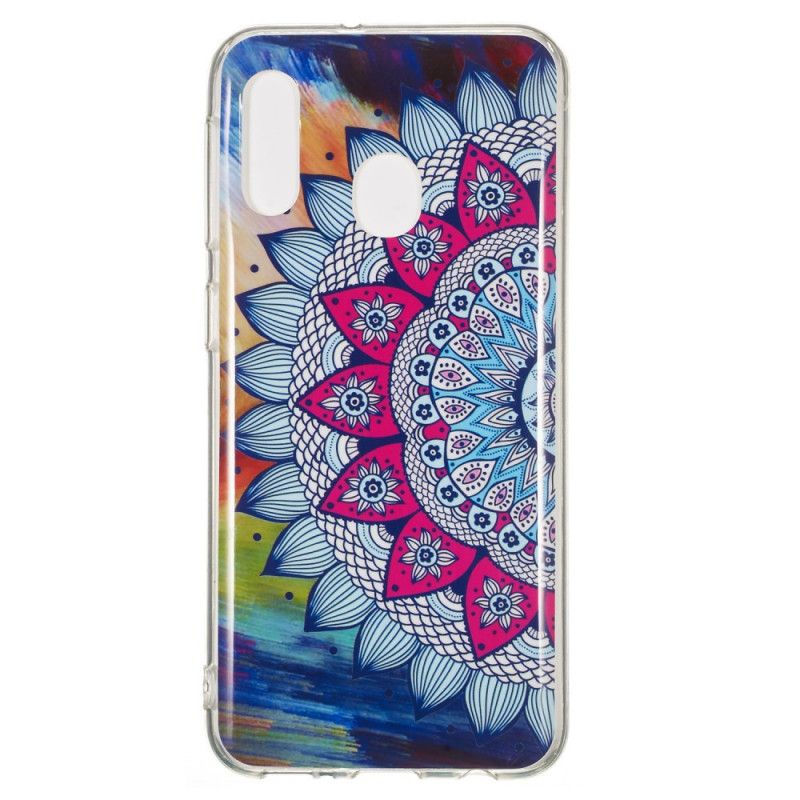 Skal Samsung Galaxy A20e Fluorescerande Mandala