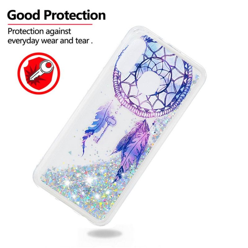 Skal Samsung Galaxy A20e Mobilskal Blue Glitter Dreamcatcher