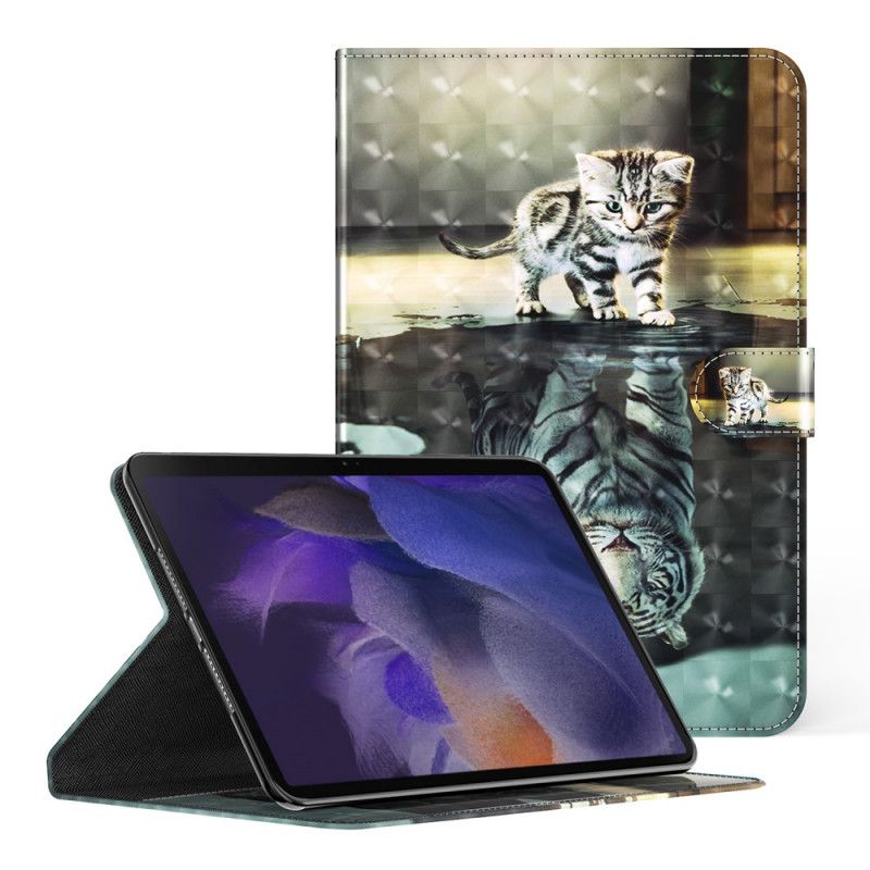 Fodral Samsung Galaxy Tab A8 (2021) Light Spot Cat's Dream