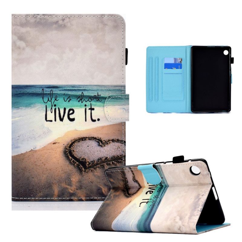 Läderfodral Samsung Galaxy Tab A8 Telefonfodral (2021) Life Is Short Beach