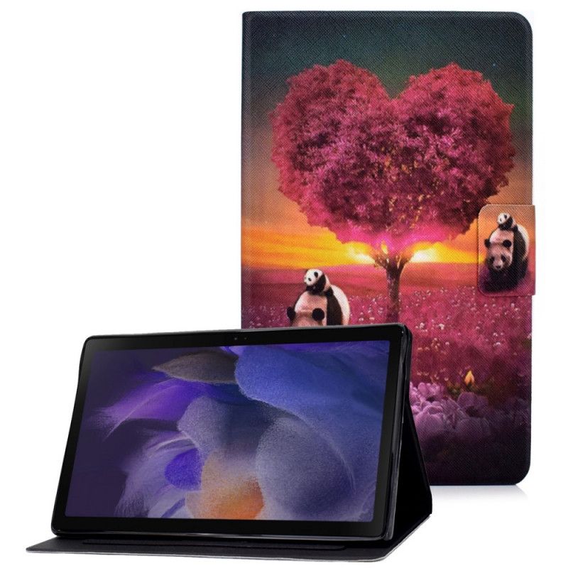 Läderfodral Samsung Galaxy Tab A8 Telefonfodral (2021) Panda Heart