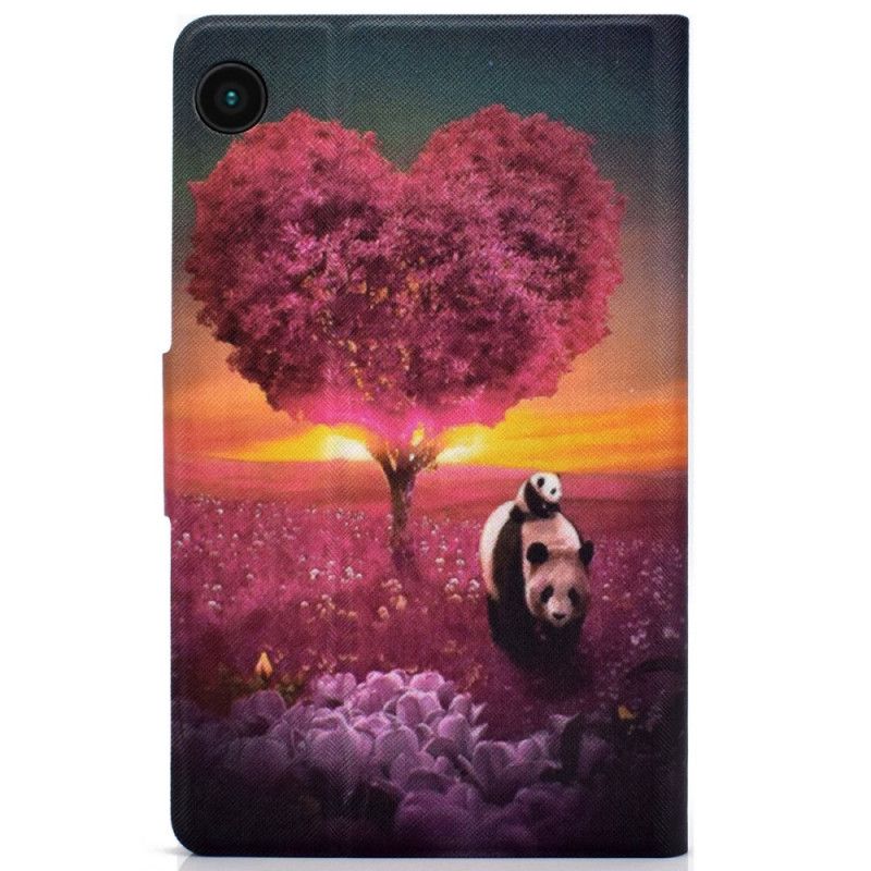 Läderfodral Samsung Galaxy Tab A8 Telefonfodral (2021) Panda Heart