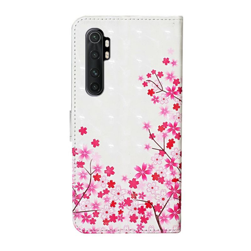 Fodral Xiaomi Mi Note 10 Lite Vit Rosa Växt