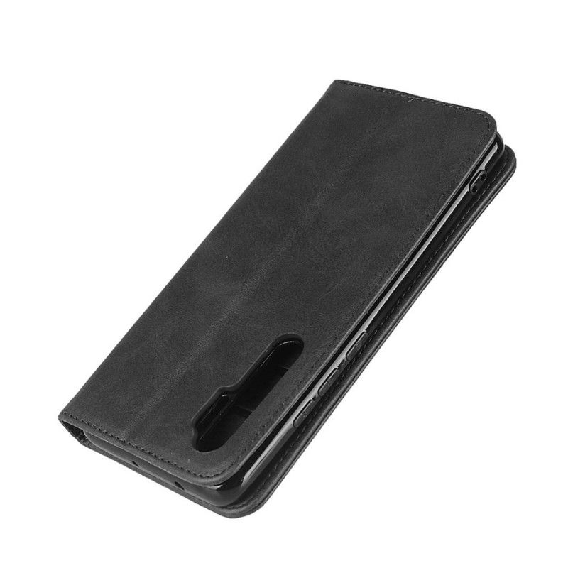 Folio-fodral för Xiaomi Mi Note 10 Lite Svart Elegant Splitläder
