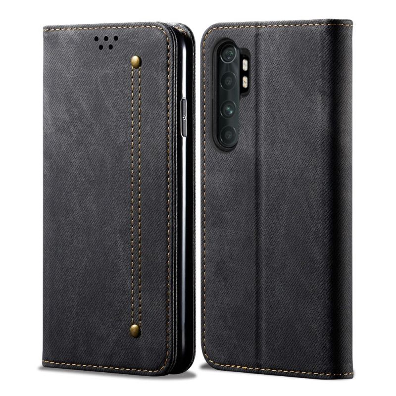 Folio-fodral för Xiaomi Mi Note 10 Lite Svart Jeanstyg