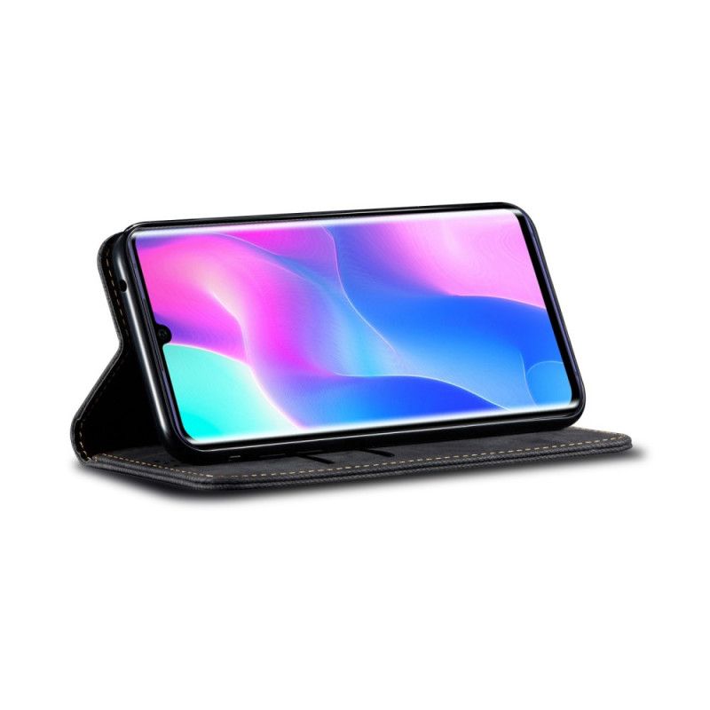 Folio-fodral för Xiaomi Mi Note 10 Lite Svart Jeanstyg