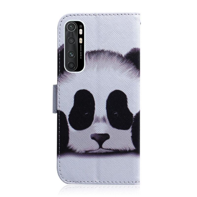 Läderfodral Xiaomi Mi Note 10 Lite Mobilskal Panda Ansikte