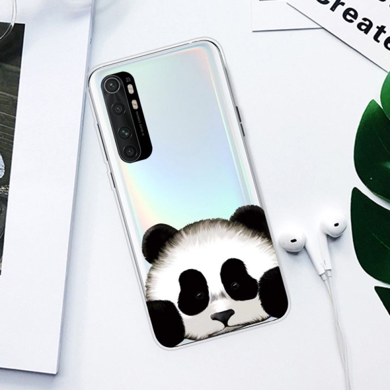 Skal Xiaomi Mi Note 10 Lite Mobilskal Transparent Panda