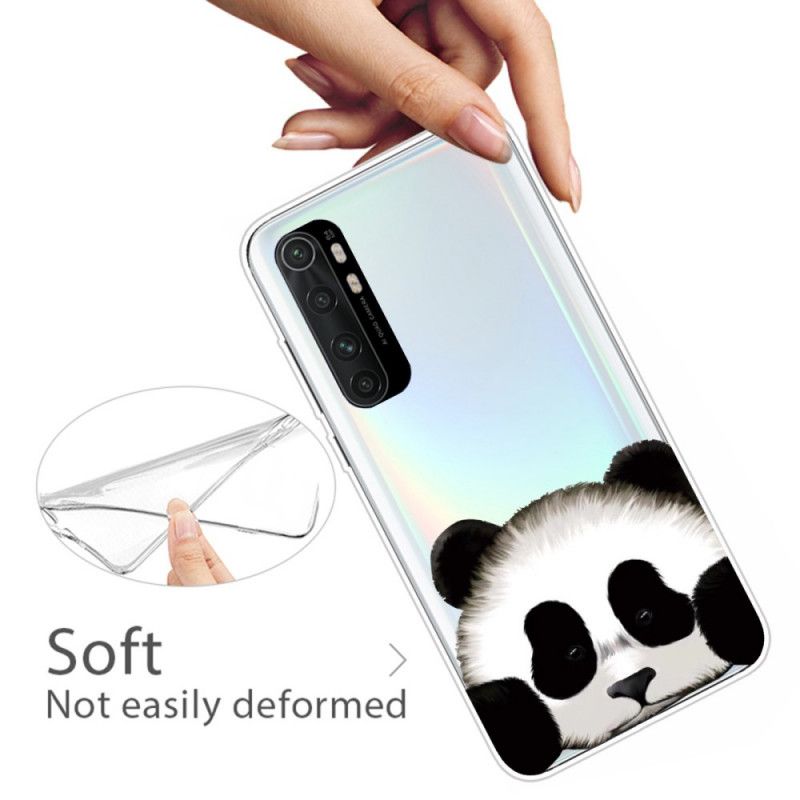 Skal Xiaomi Mi Note 10 Lite Mobilskal Transparent Panda