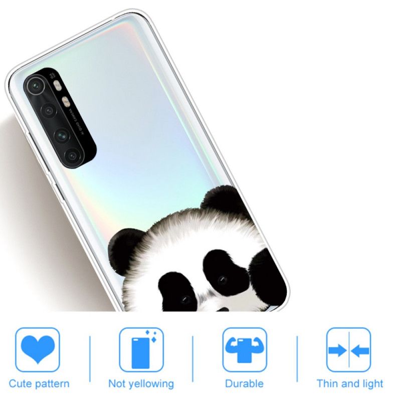 Skal Xiaomi Mi Note 10 Lite Mobilskal Transparent Panda