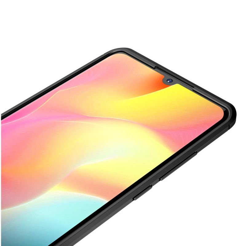 Skal Xiaomi Mi Note 10 Lite Svart Lychéläder Med Dubbla Linjer