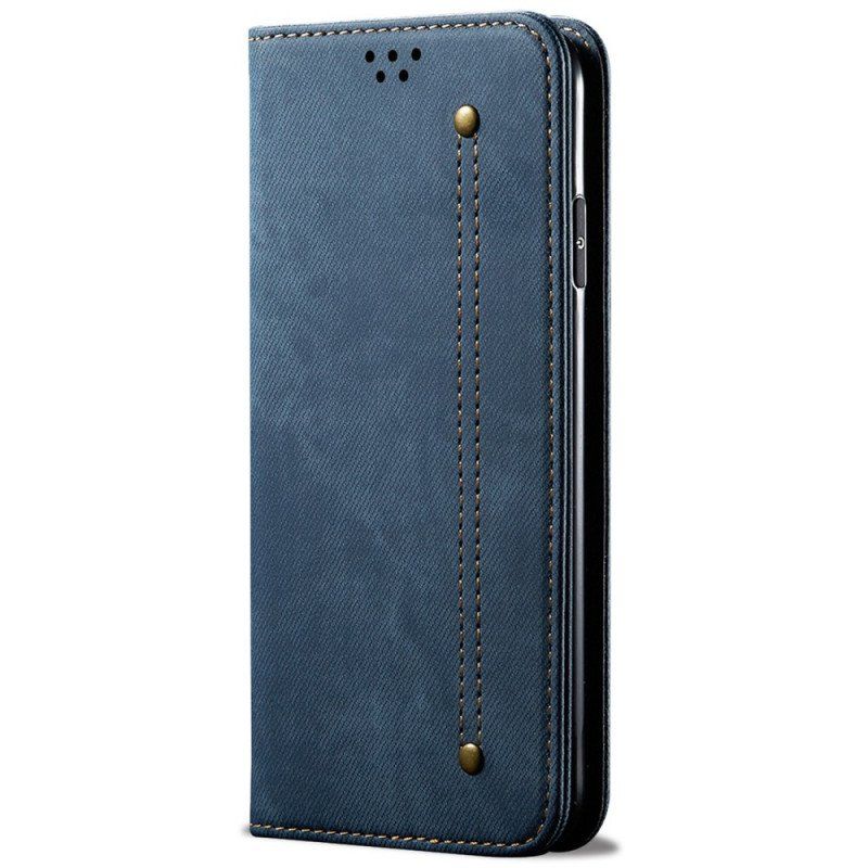 Folio-fodral OnePlus Nord 2T 5G Läderfodral Denim Tyg